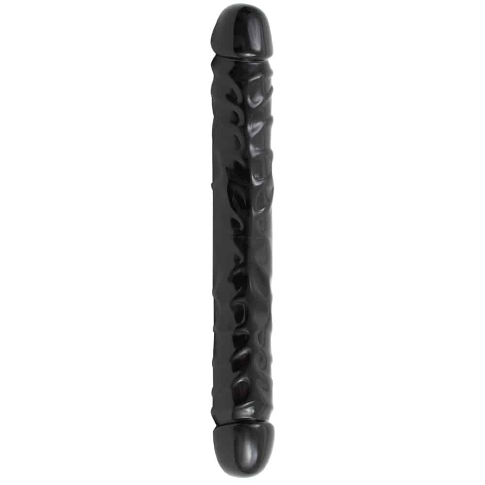 Doc Johnson - Dildo Duplo Jr, Veined Double Header 30,5 Cm Preto