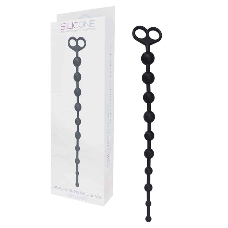 Silicone - Bolas Anéis Anal Juggling Ball Pretas - Image 2