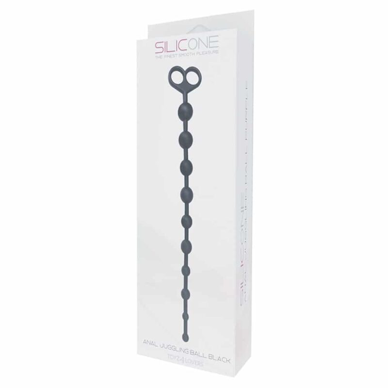 Silicone - Bolas Anéis Anal Juggling Ball Pretas - Image 3