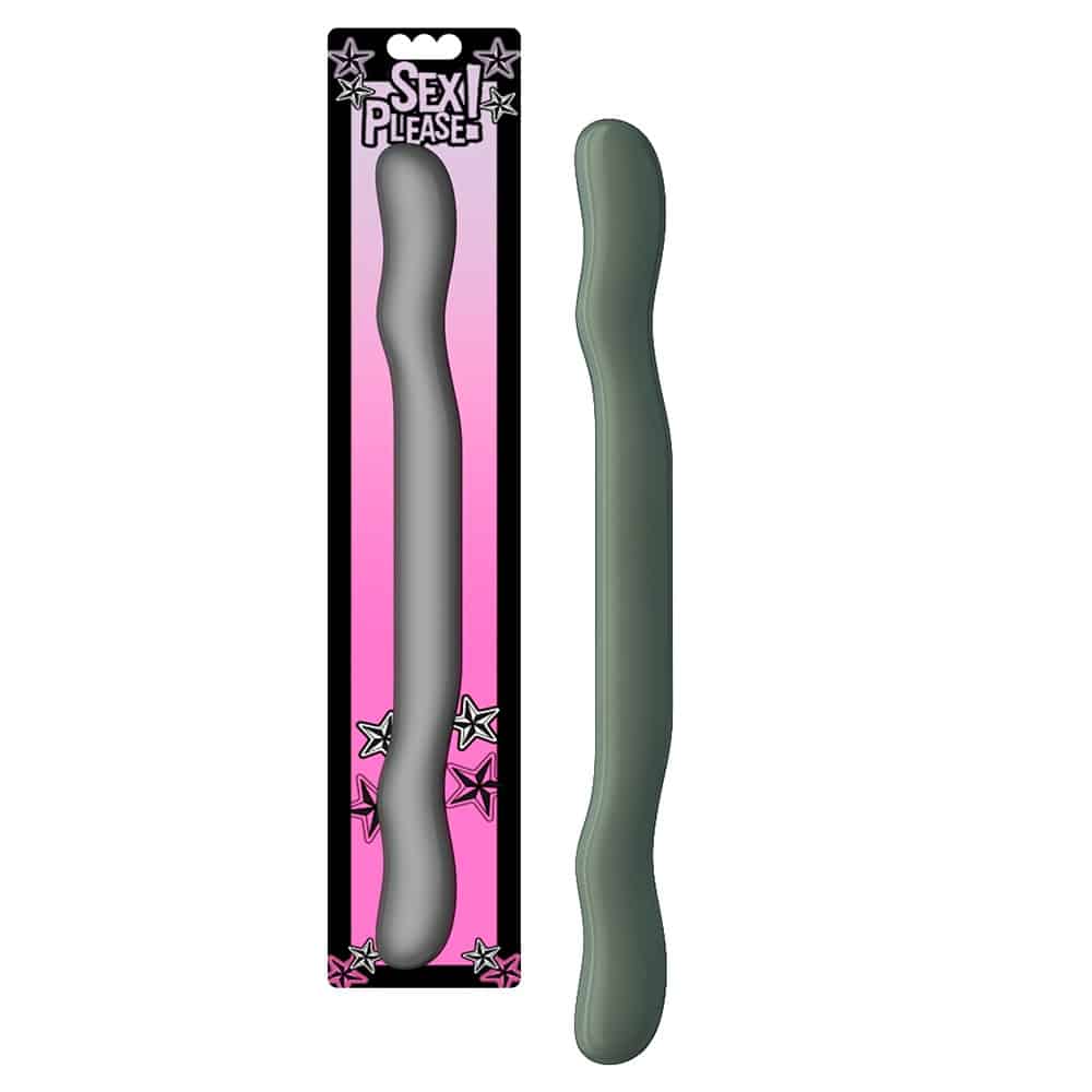 Sex Please - Dildo Duplo ! 45,75 Cm Cinzento - Image 2