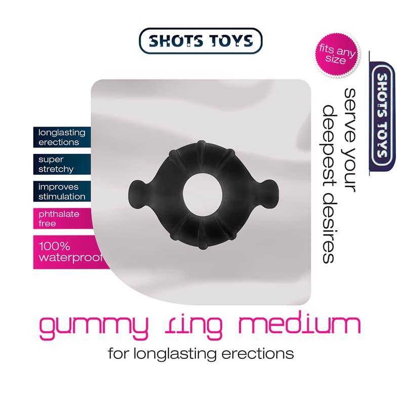 Shots - Anel Para O Pênis Gummy Ring Médio - Image 2