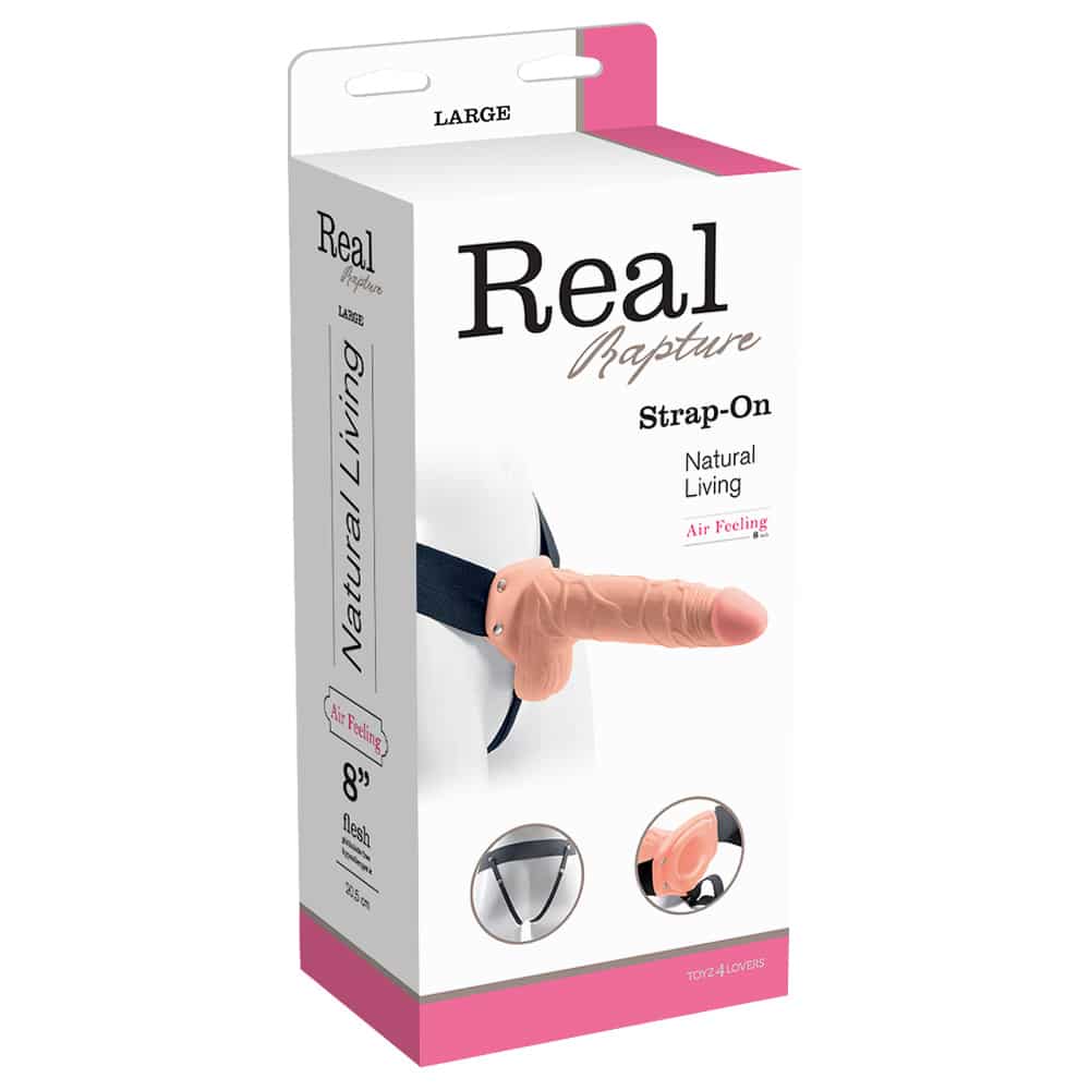 Toyz4lovers - Strap-On Oco Com Testículos Real Rapture Air Feeling 8' Branco - Image 2