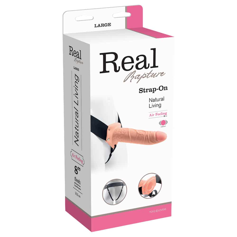Toyz4lovers - Strap-On Oco Com Vibração Real Rapture Air Feeling 8' Branco - Image 2