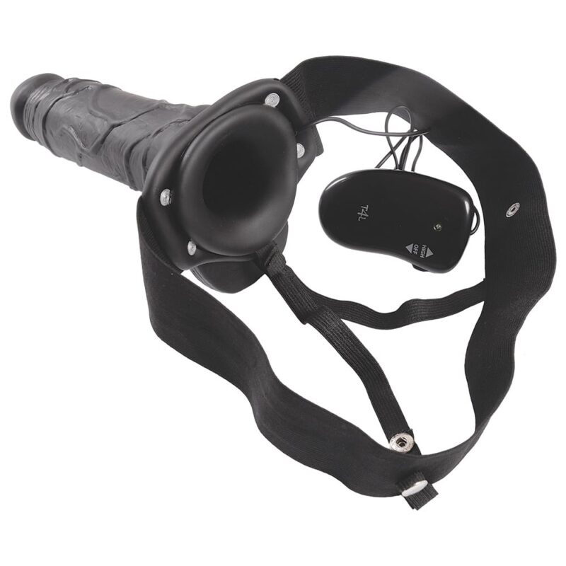 Toyz4lovers - Strap-On Oco Com Vibração E Testículos Real Rapture Air Feeling 8' Preto - Image 4