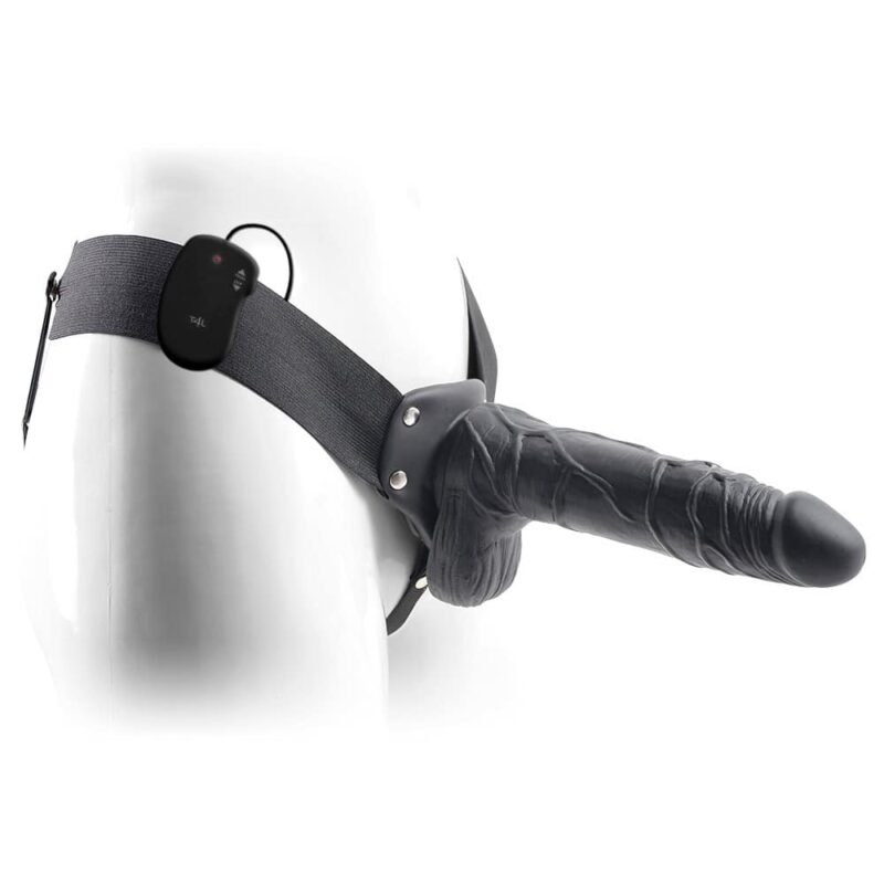 Toyz4lovers - Strap-On Oco Com Vibração E Testículos Real Rapture Air Feeling 8' Preto