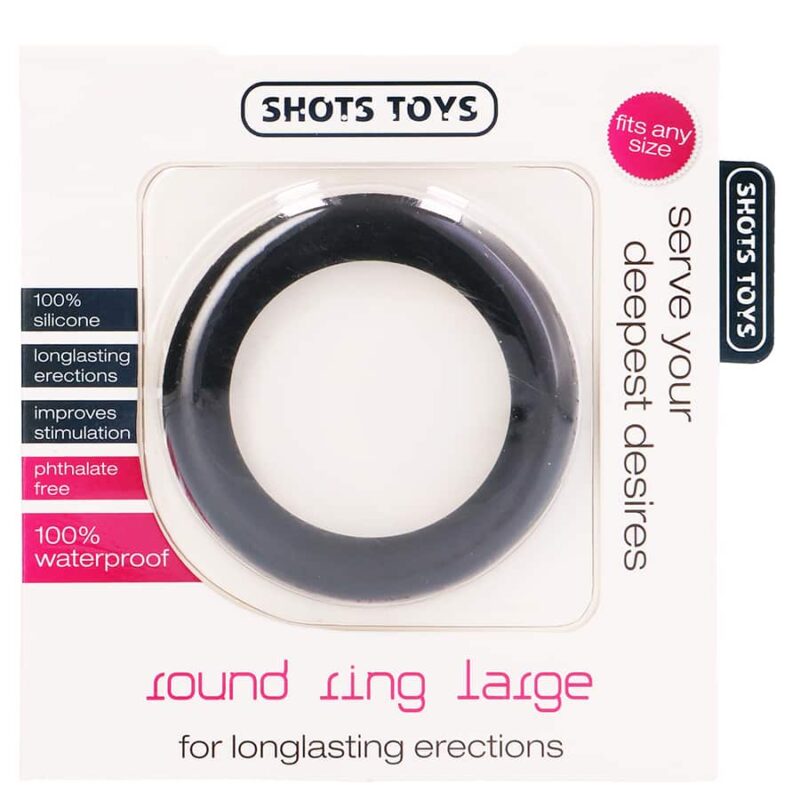 Shots - Anel Para O Pênis Round Ring Large Preto - Image 2
