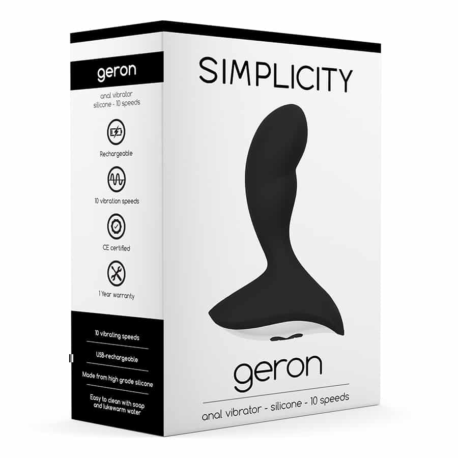 Simplicity - Vibrador Anal Recarregável Geron  Preto - Image 3