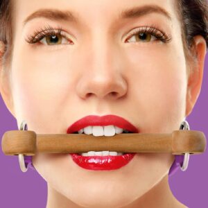 Ouch! - Mordaça Wooden Bridle Roxa