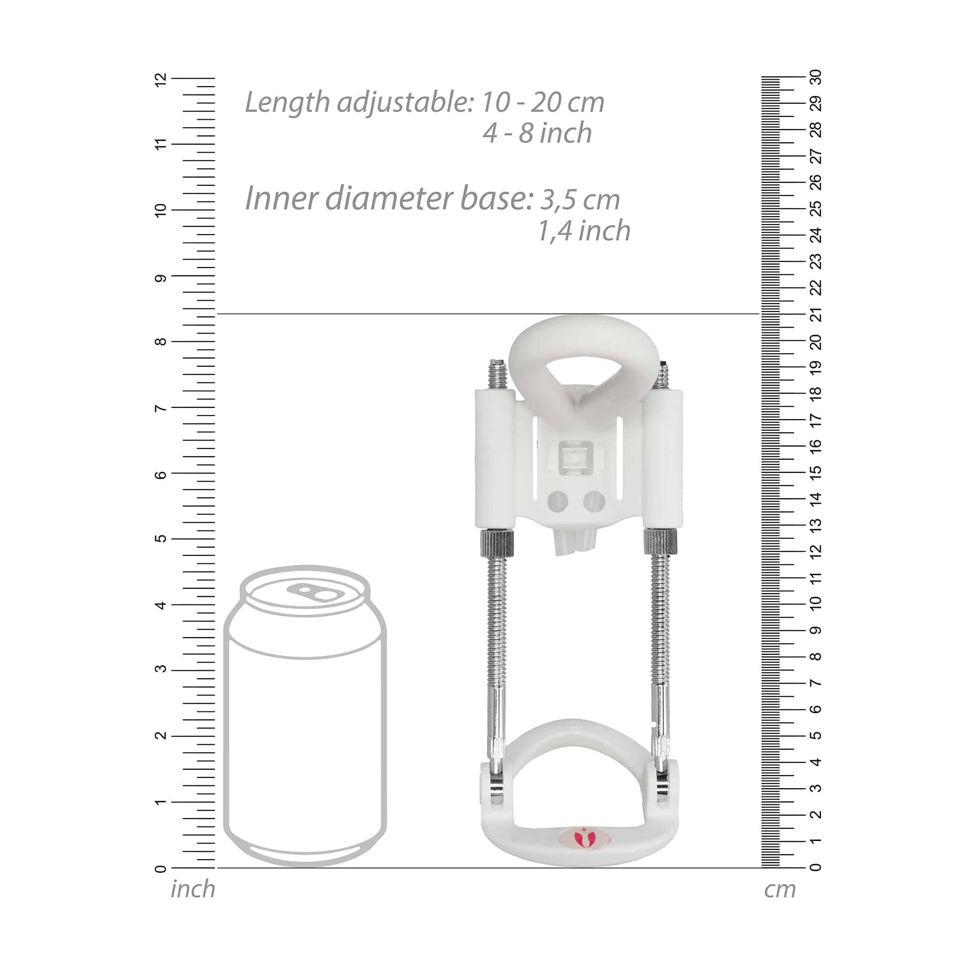 EXTENSOR DE PÉNIS POR TRAÇÃO PENIS EXTENDER PUMPED BRANCO - Image 4