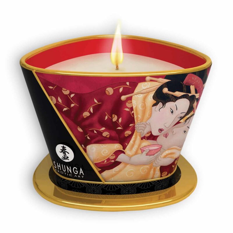 Shunga - Vela De Massagem  Romance Champanhe E Morango 170ml