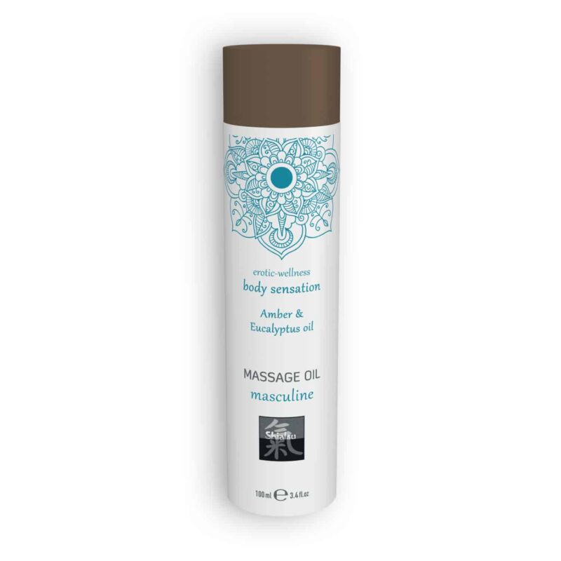 Shiatsu - Óleo De Massagem Masculino De Âmbar E Eucalipto 100ml