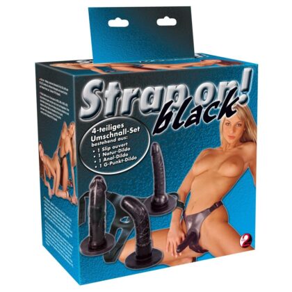 You2toys - Strap-On Com 3 Dildos Pretos