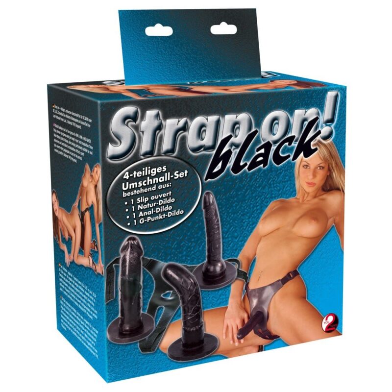 You2toys - Strap-On Com 3 Dildos Pretos