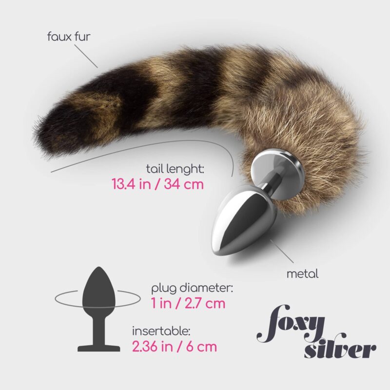 Crushious - Plug Anal Com Cauda Foxy Silver Metal - Image 3