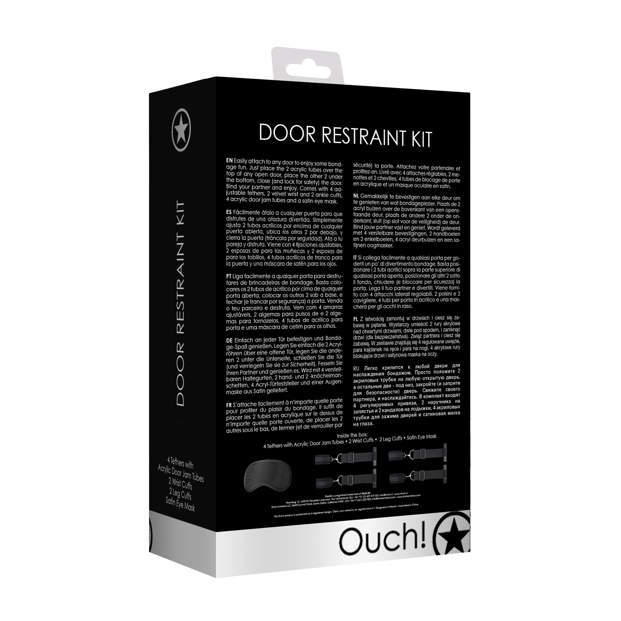 Ouch! - Kit De Restrição Para Porta Door Restraint Set Preto - Image 5