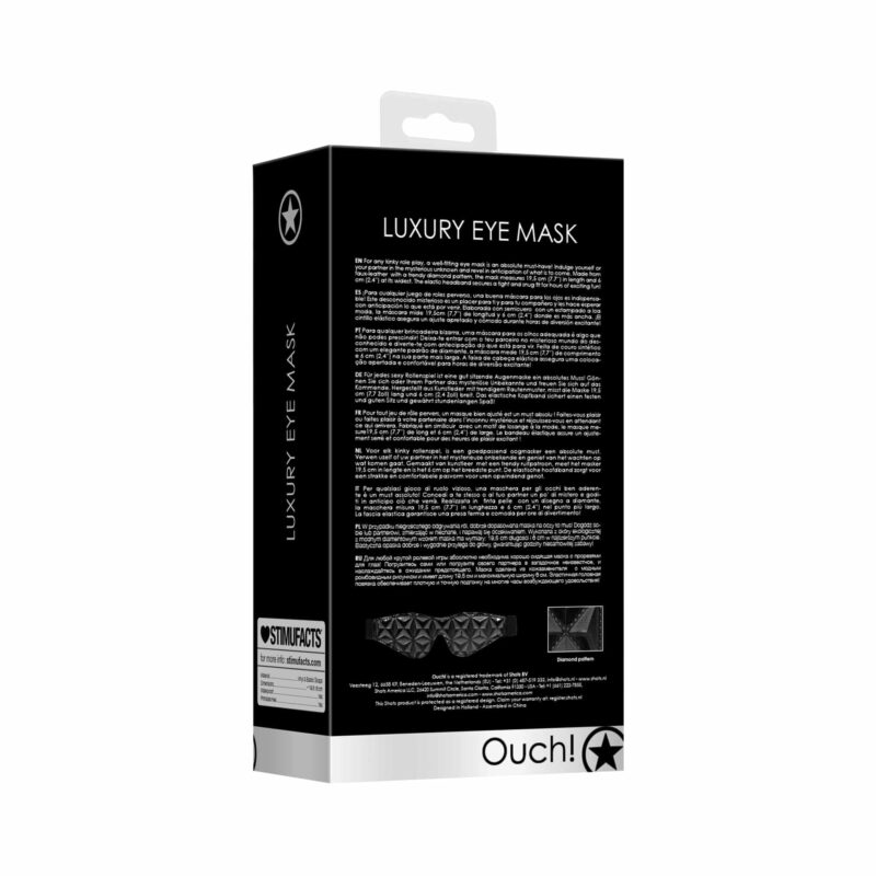 Ouch! - Venda Luxury Eye Mask  Preta - Image 7