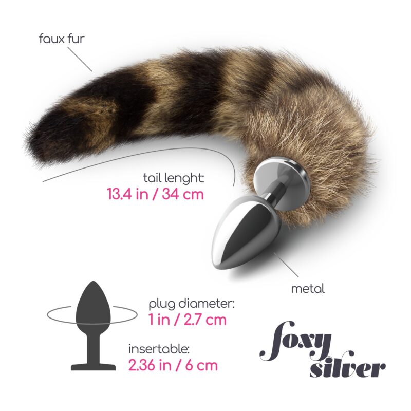 Crushious - Plug Anal Com Cauda Foxy Silver Metal - Image 6