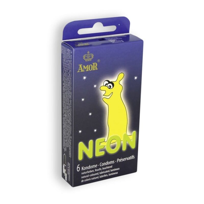 Amor - Preservativos Fluorescentes Néon 6 Unidades