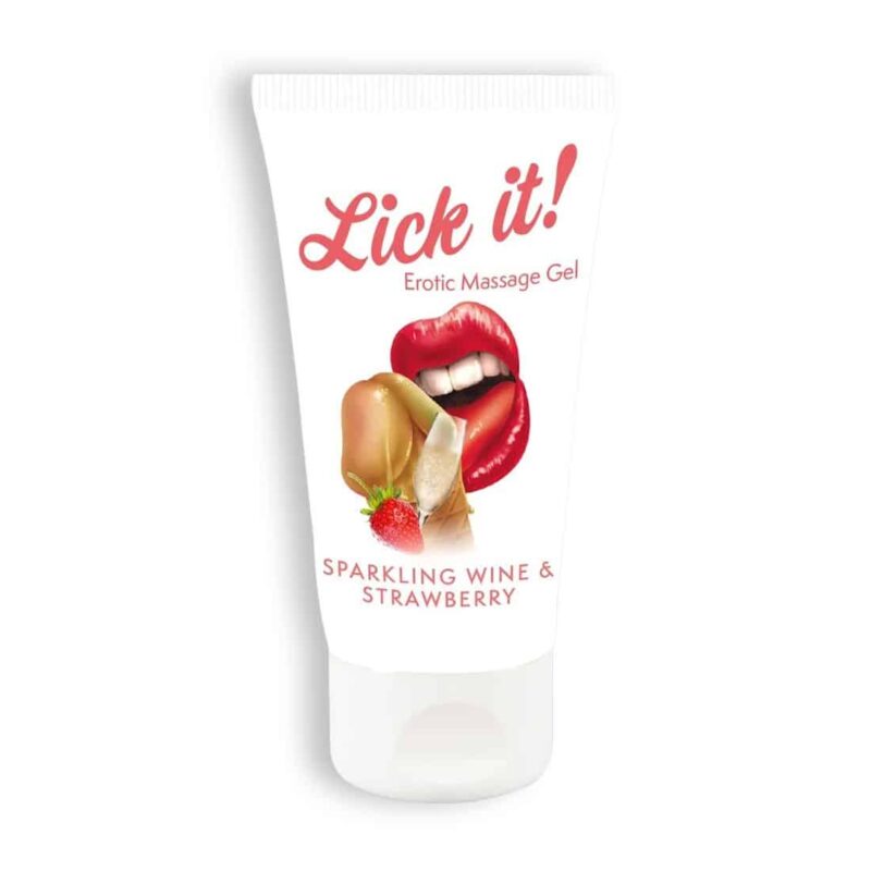 Orion - Lubrificante Beijável Lick-It Morango E Champanhe 50ml