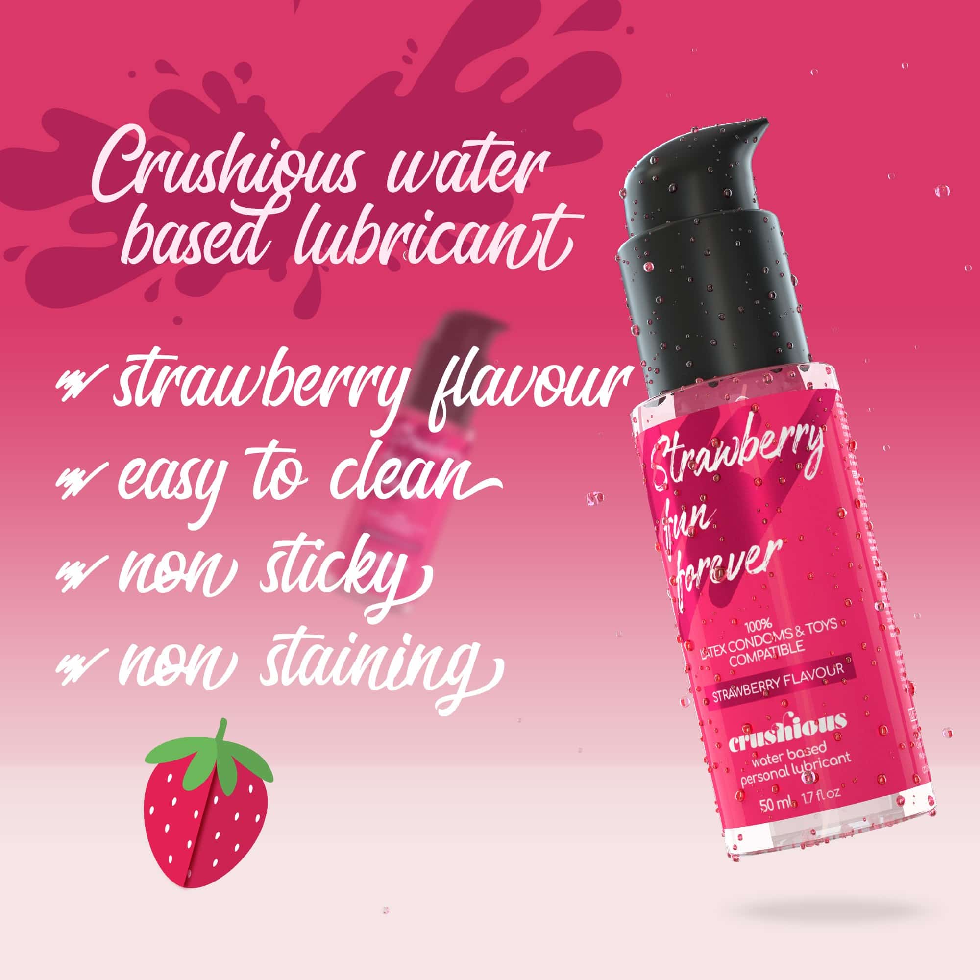 Crushious - Lubrificante Com Sabor A Morango 50 Ml - Image 3