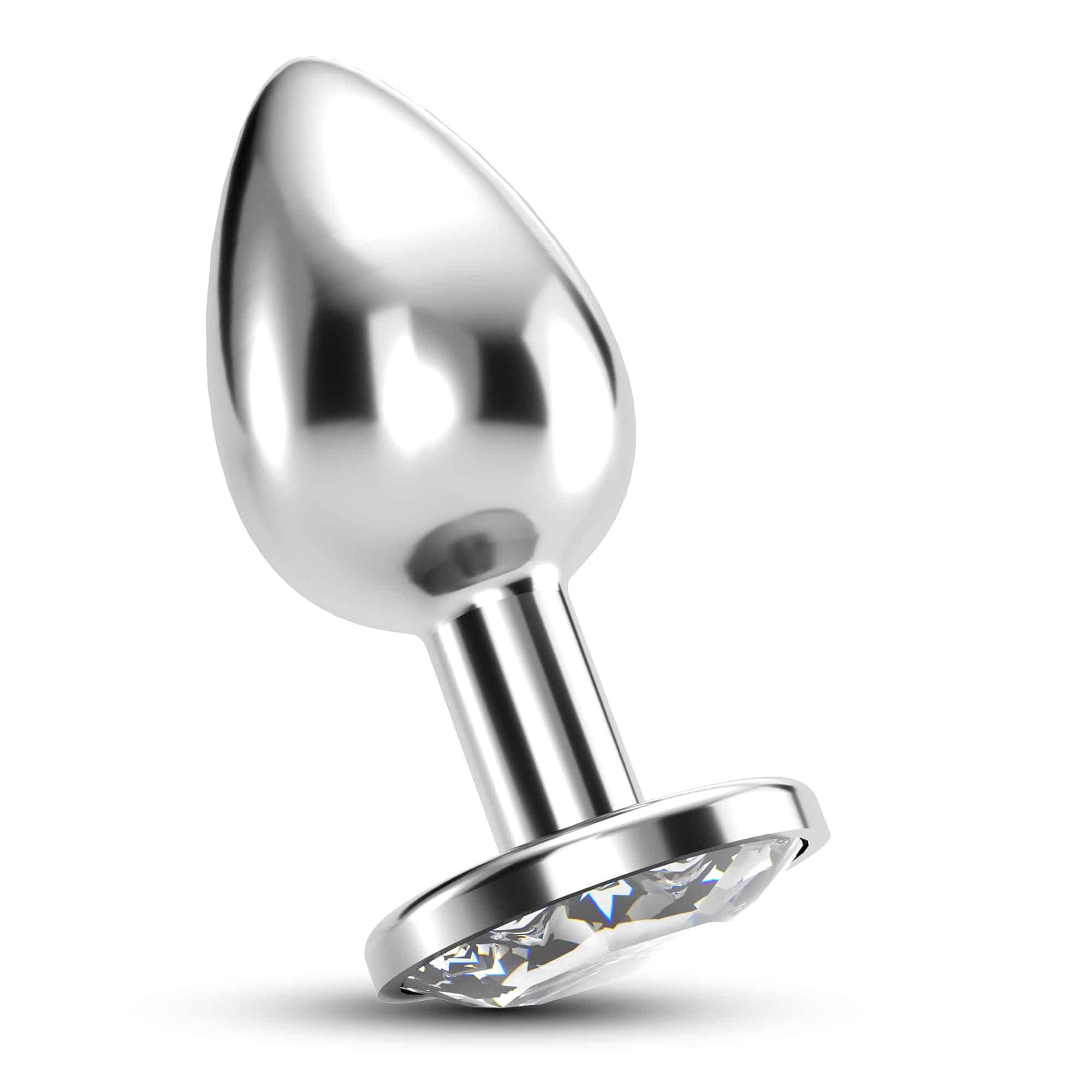 Crushious - Plug Anal Joia Bijou Transparente Grande Com Bolsa Aveludada Grátis - Image 5