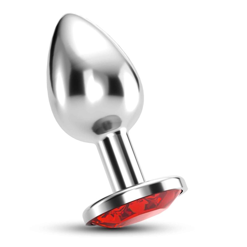 Crushious - Plug Anal Joia Bijou Vermelho Pequeno  Com Bolsa Aveludada Grátis - Image 6