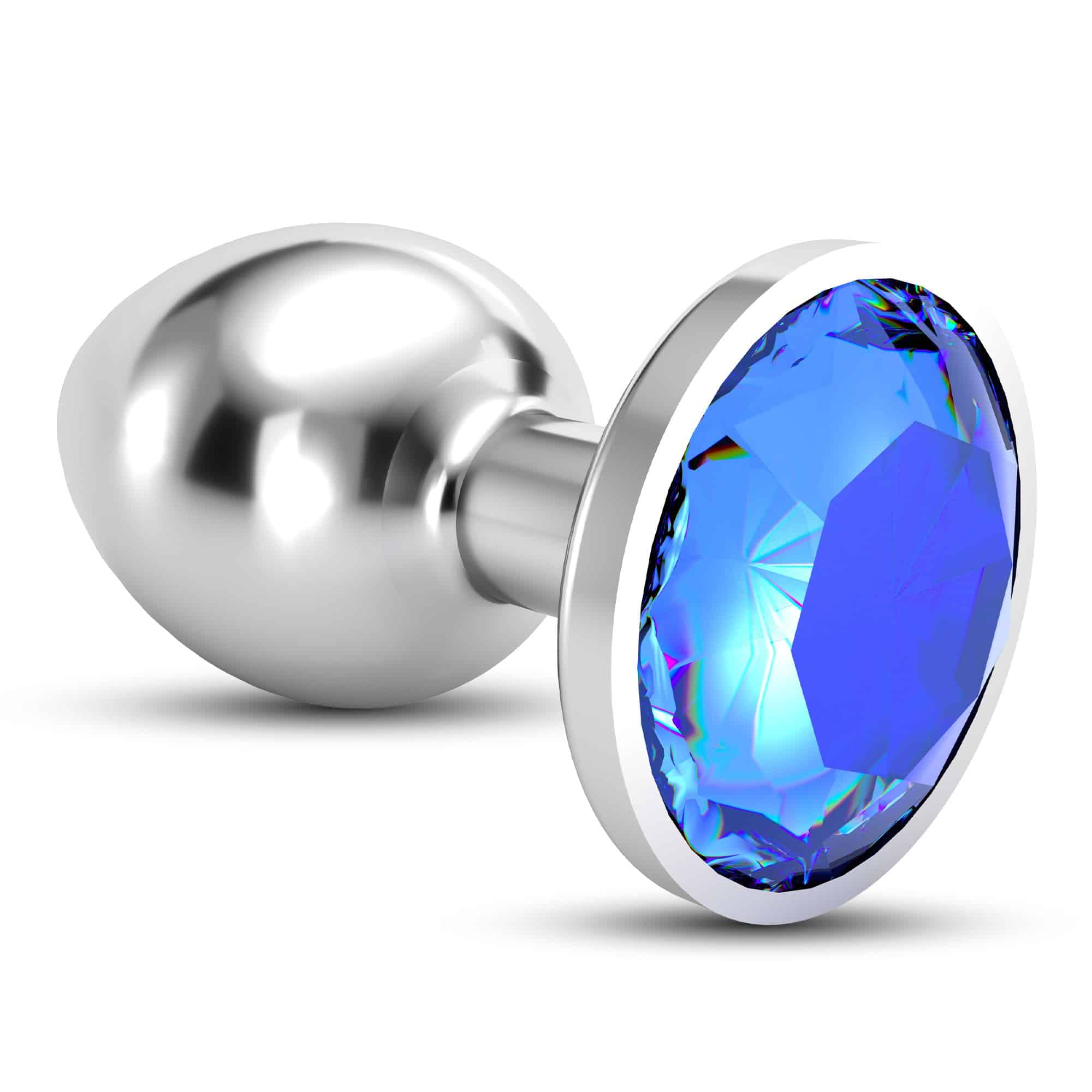 Crushious - Plug Anal Joia Bijou Azul Pequeno Com Bolsa Aveludada Grátis - Image 4