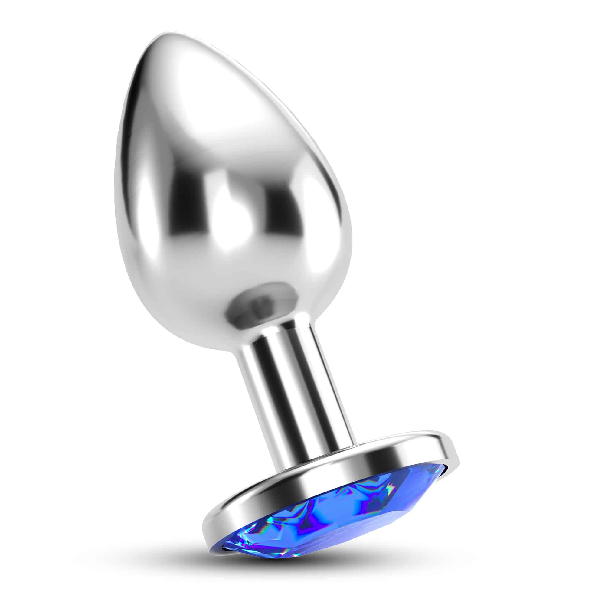 Crushious - Plug Anal Joia Bijou Azul Pequeno Com Bolsa Aveludada Grátis - Image 5