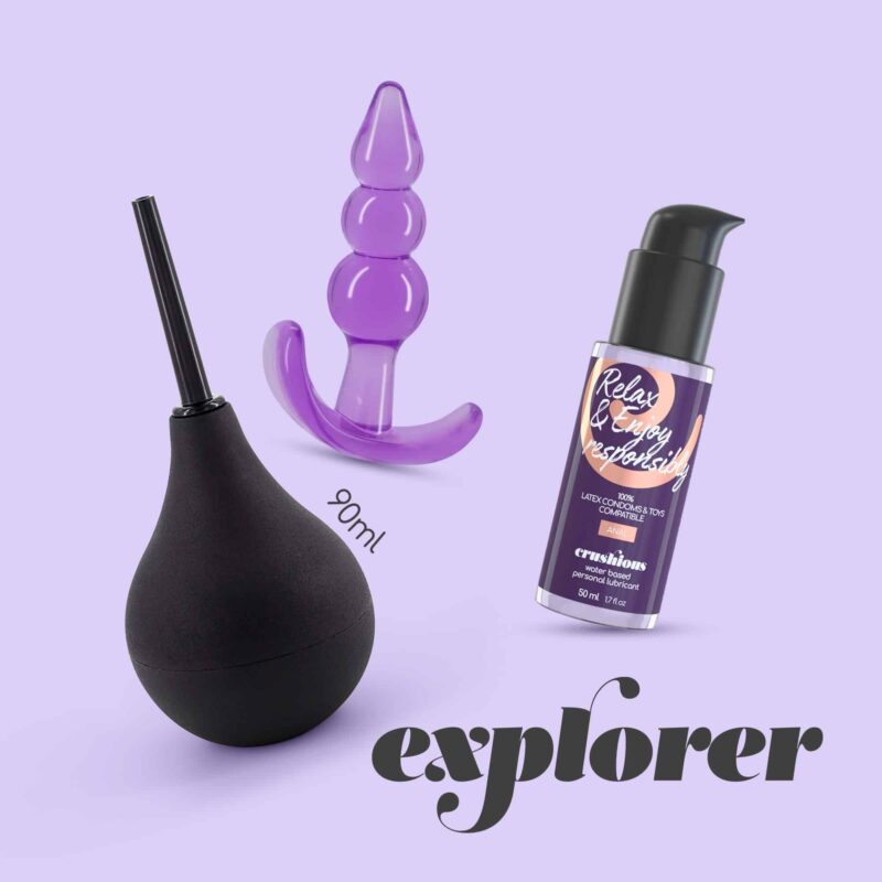 Crushious - Explorer Duche Anal 90ml Com Lubrificante Anal 50ml E Plug The Plunger