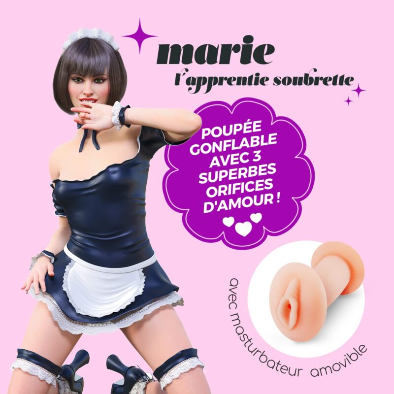 Crushious - Marie L'apprentie Soubrette Bonéca Insuflável Com Masturbador