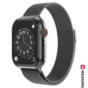 Swissten - Mesh Band for Apple Watch 42-44mm (black)