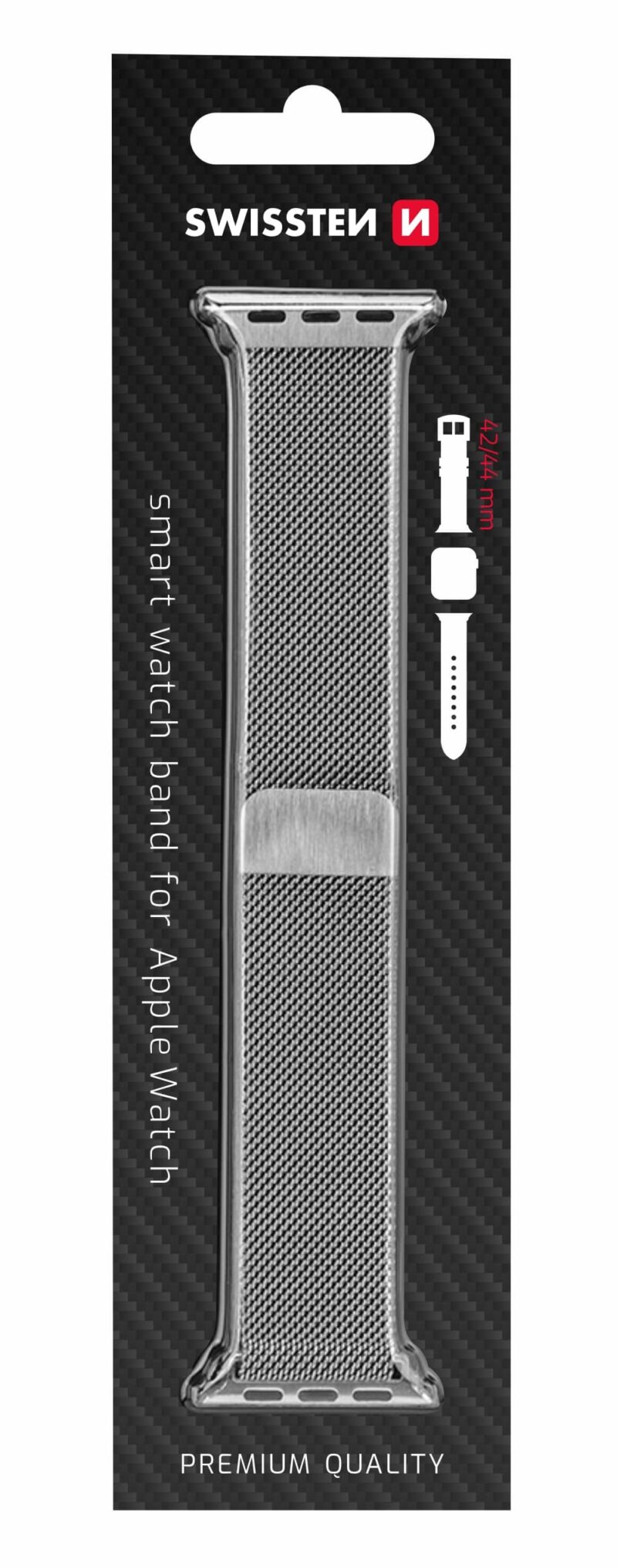 Swissten - Mesh Band for Apple Watch 42-44mm (silver) - Image 2