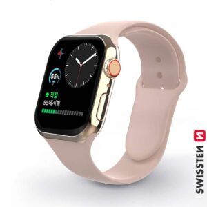 Swissten - Silicone Band for Apple Watch 38-40mm (pink sand)