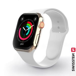 Swissten - Silicone Band for Apple Watch 42-44mm (white)