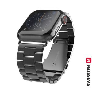 Swissten - Metal Band for Apple Watch 38-40mm (black)