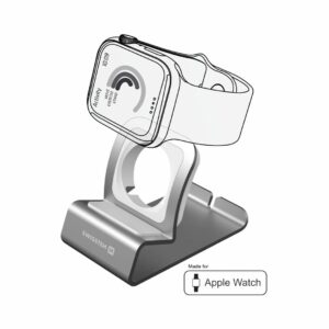 Swissten - Aluminum Stand for Apple Watch (silver)