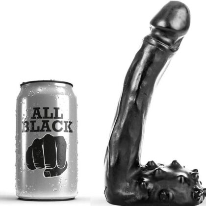 All Black - Dildo 19cm Com Testículos