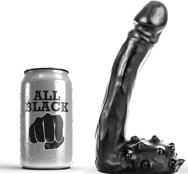 All Black - Dildo 19cm Com Testículos