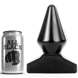 All Black - Plugue Anal Todo Preto 18,5cm