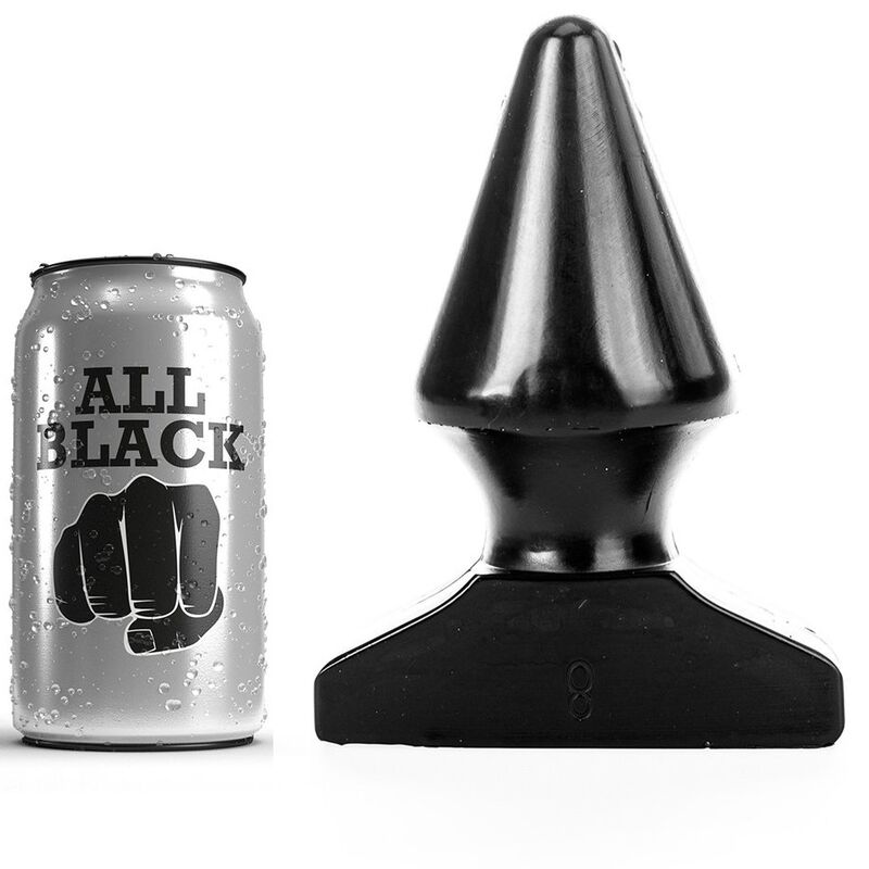 All Black - Plugue Anal Todo Preto 17cm