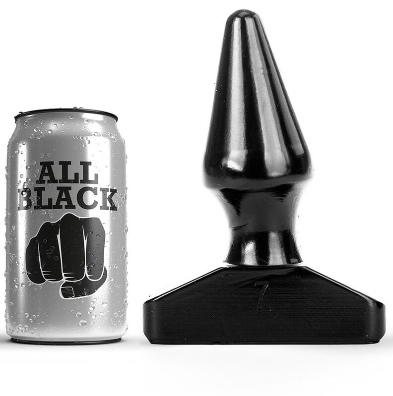 All Black - Todos Os Plugue Preto Anal 16cm