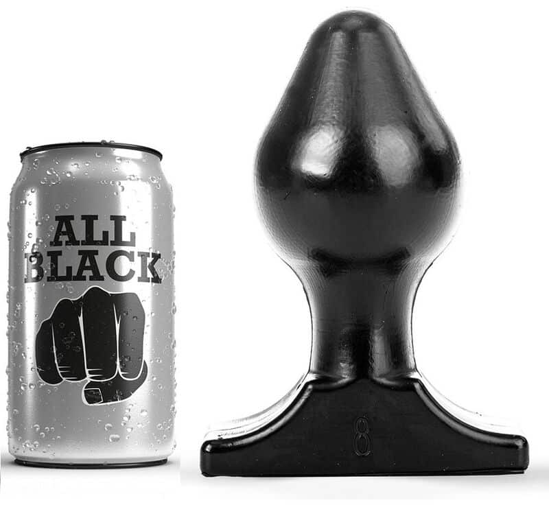 All Black - Todo O Plugue Anal Preto 16x8cm