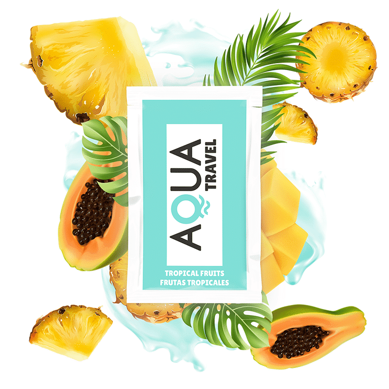Lubrificante À Base De Água Aqua Travel Sabor De Frutas Tropicais - 6 Ml