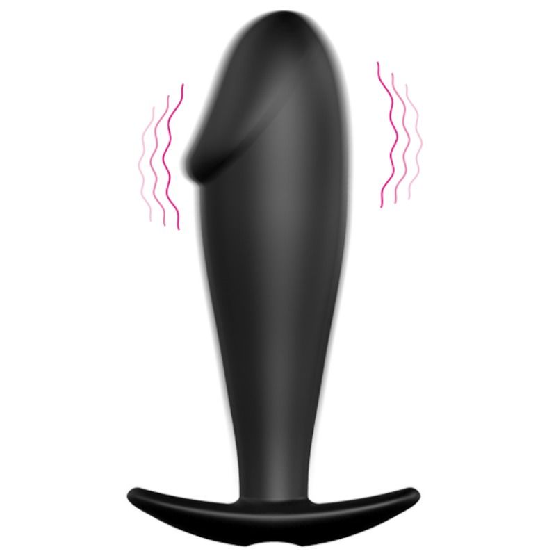 Pretty Love Bottom - Love Plug Anal Silicona Forma Pene Y 12 Modos Vibraçãon - Negro - Image 9