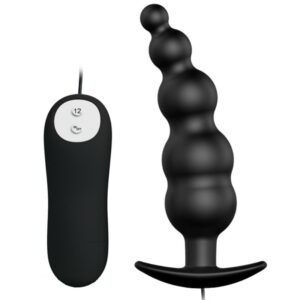 Pretty Love Bottom - Love Plug Anal Silicona Estimulacion Extra Y 12 Modos Vibraçãon - Negro