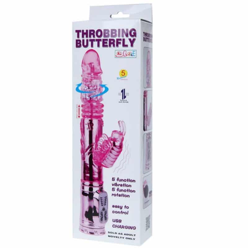 Baile - Vibrador Recargable Con Rotacion Y Estimulador Throbbing Butterfly - Image 9