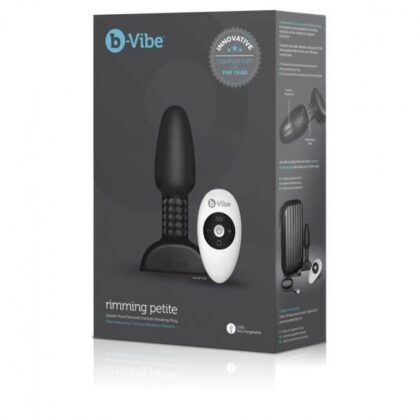 B-Vibe - Rimming Control Remoto Anal Plug Petite Preto