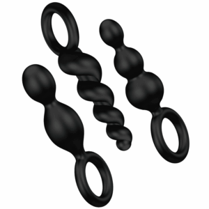 Satisfyer Plugs - Anal Plugs Conjunto 3 Pcs Preto