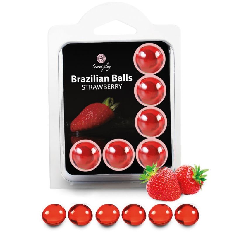 Secretplay Conjunto 6 Bolas Brasileiras Morango