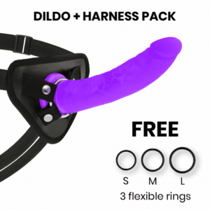 Delta Club - Brinquedos Arnes + Dong Purple Silicone 20 Cm -O- 4 Cm